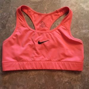 Nike bright orange sports bra